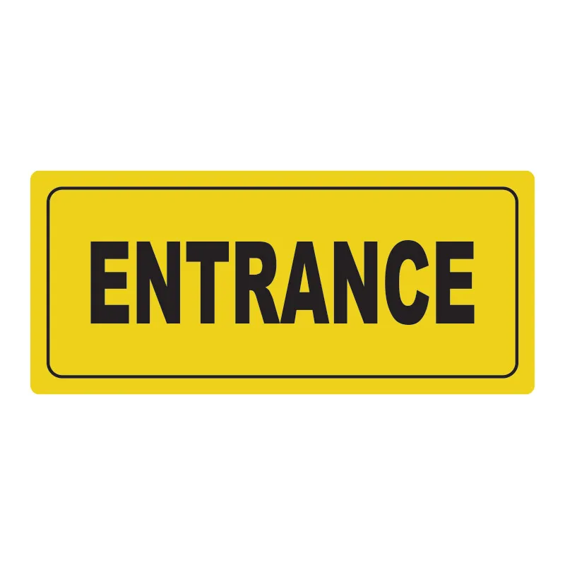MMC SAFETY SIGNAGE YS-724 YELLOW VINYL/PVC/ALLOY ENTRANCE